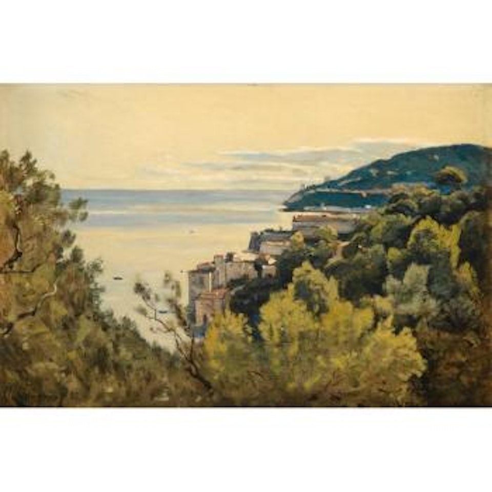 Vue De Villefranche by Henri Harpignies
