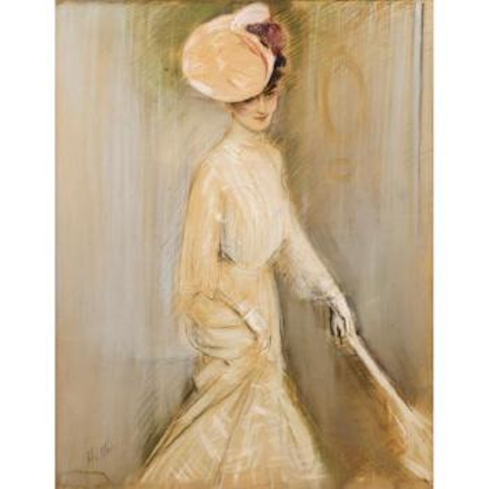 Portrait De Jeune Femme À L'ombrelle by Paul César Helleu