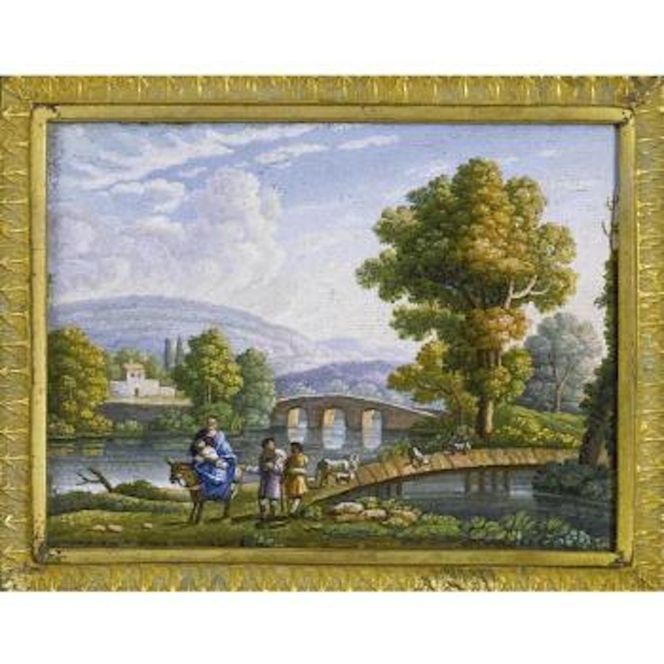 An Early 19th Century Italian Micromosaic Plaque by Claude Lorrain