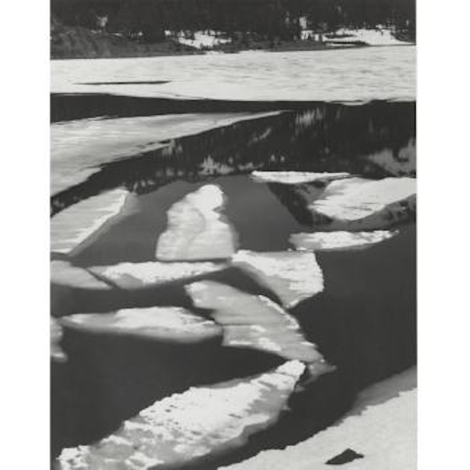 Ice On Tioga Lake, Yosemite National Park by Ansel Adams