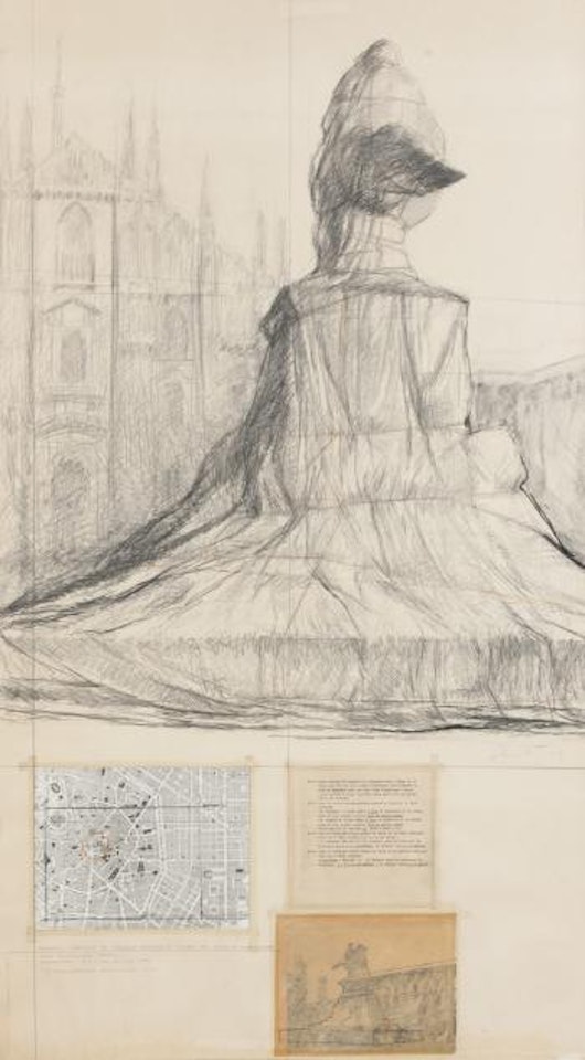 Wrapped monument to Vittorio Emanuele by Christo