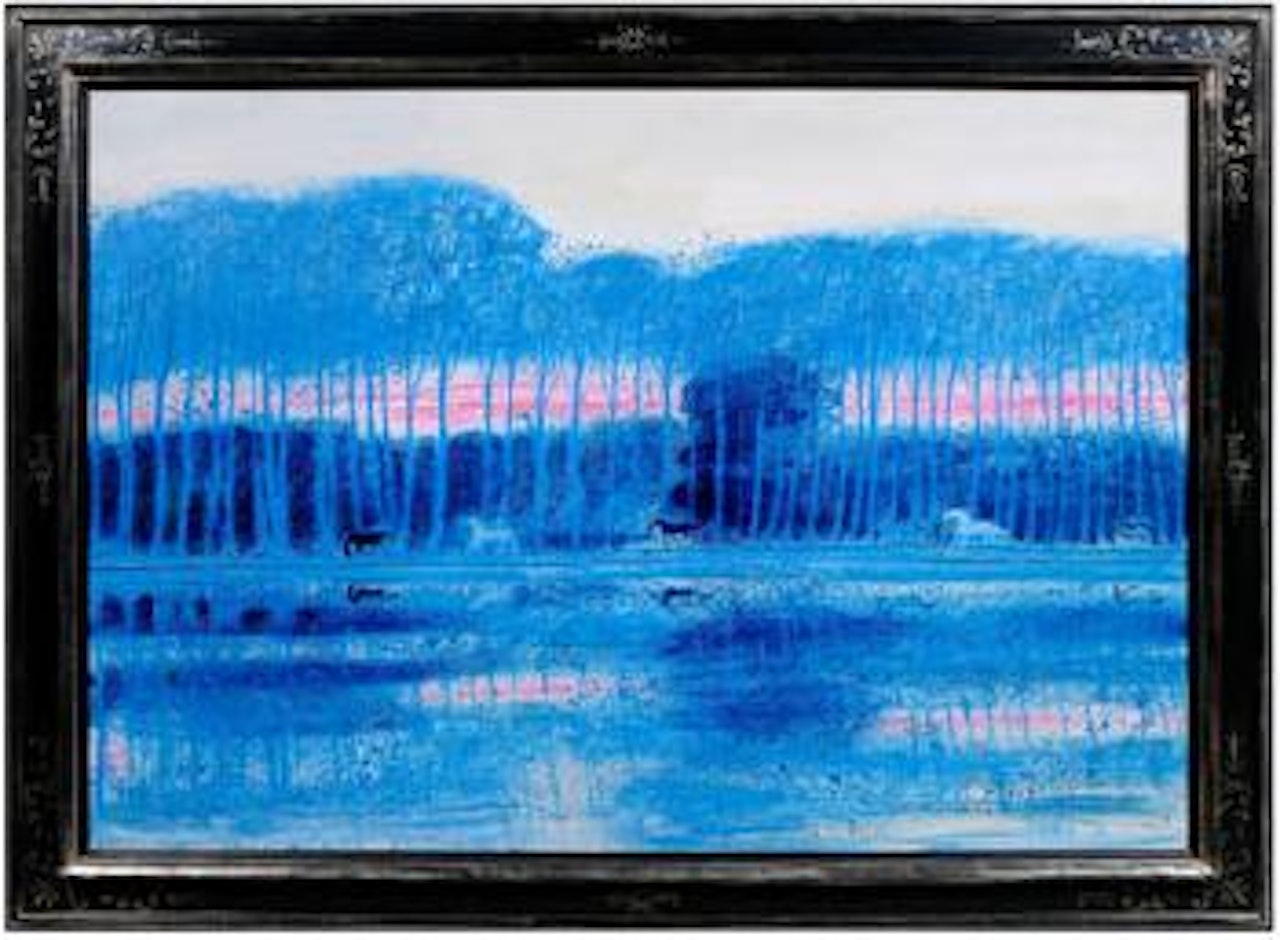 les etangs bleus loupeigne, blue ponds by André Brasilier