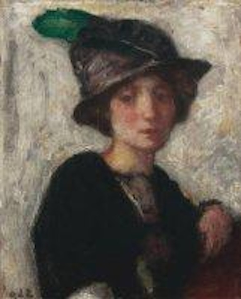 Jeune élégante accoudée by Georges d’Espagnat