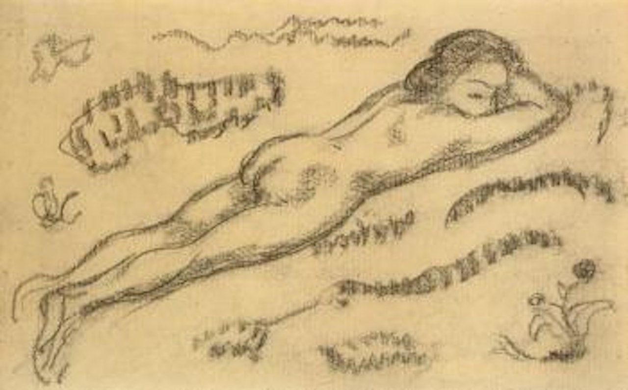 Liegender Akt by Franz Marc