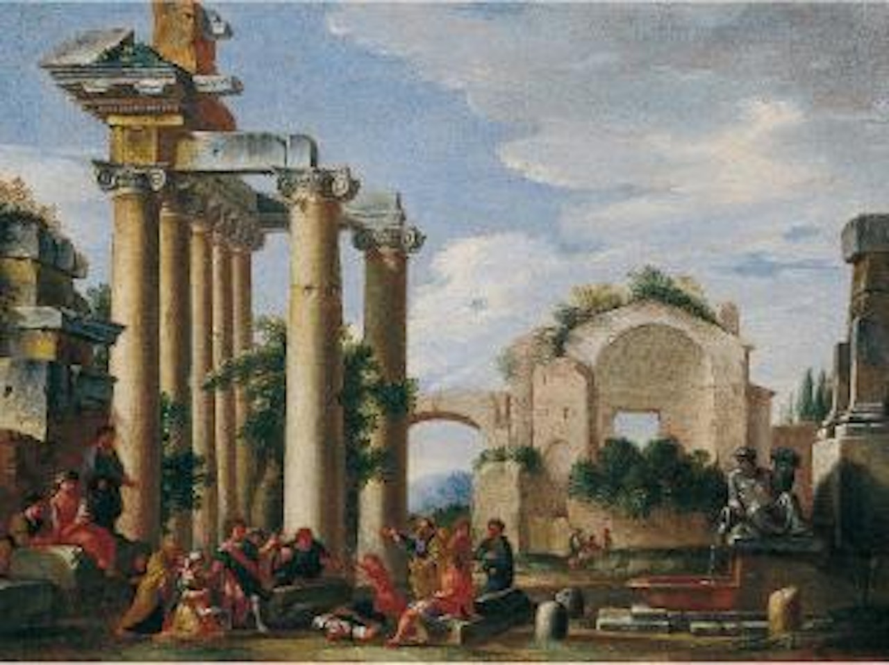 Architettura con rovine romane by Giovanni Ghisolfi