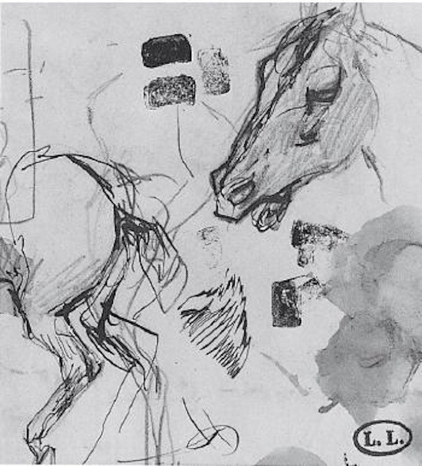 Studi di cavallo by Léon Augustin Lhermitte