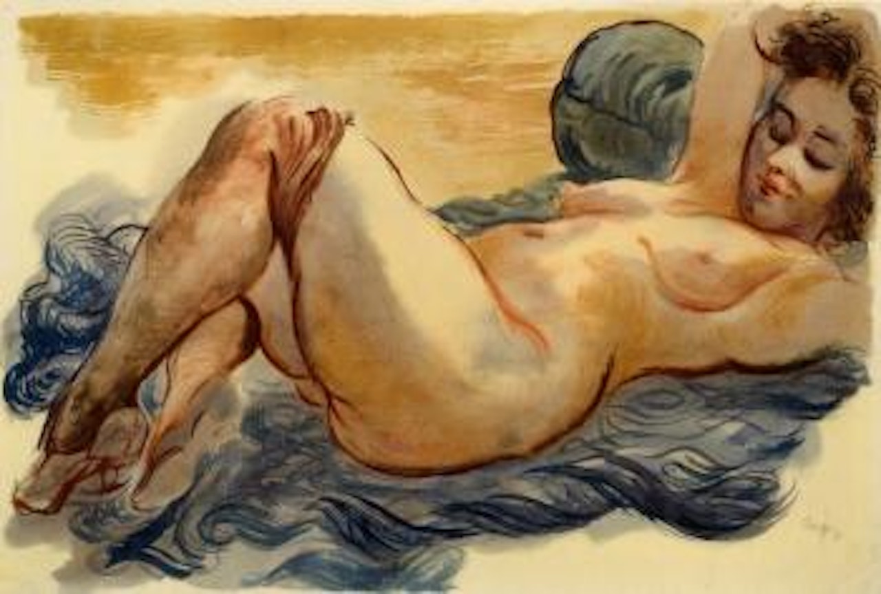 Liegender weiblicher act by George Grosz