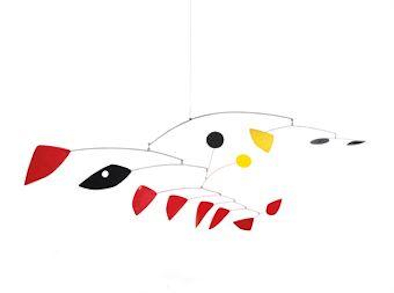 Black And Yellow Dots In The Air by Alexander Calder