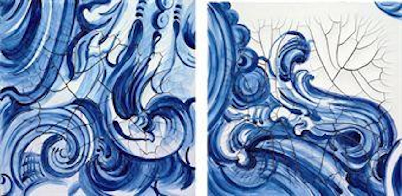 Azulejões-Cacho & Arabesco Dormindo (Tiles-Bunch and Sleeping Arabesque) by Adriana Varejão