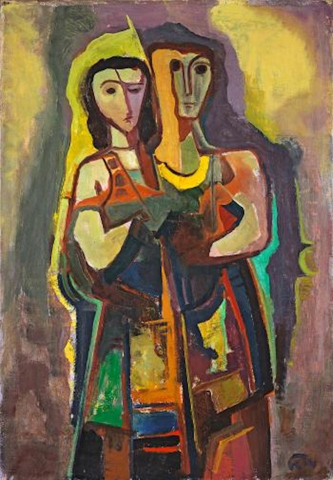 Paar, reich gewandet by Karl Hofer