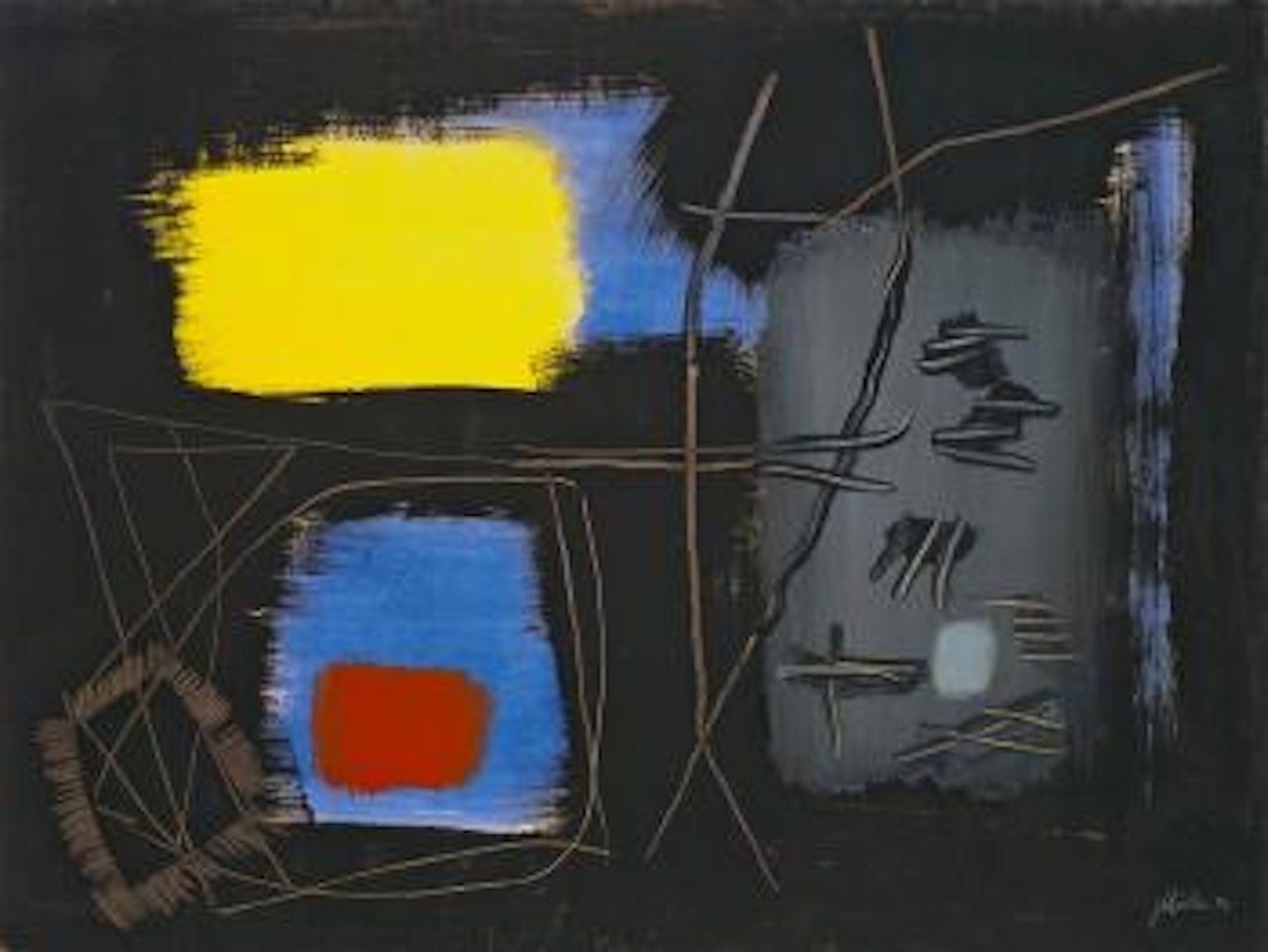 Gelb-Blau-Rot by Fritz Winter