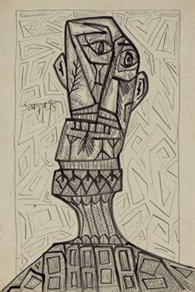 Untitled (Head of a Man) by Francis Newton Souza