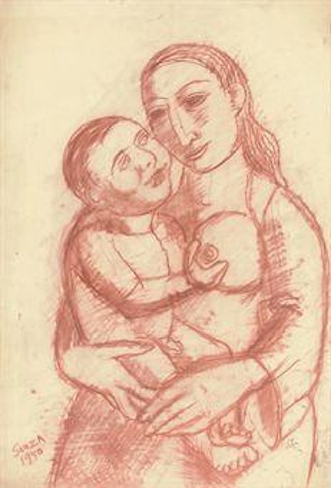 Untitled (Mother and Child) by Francis Newton Souza