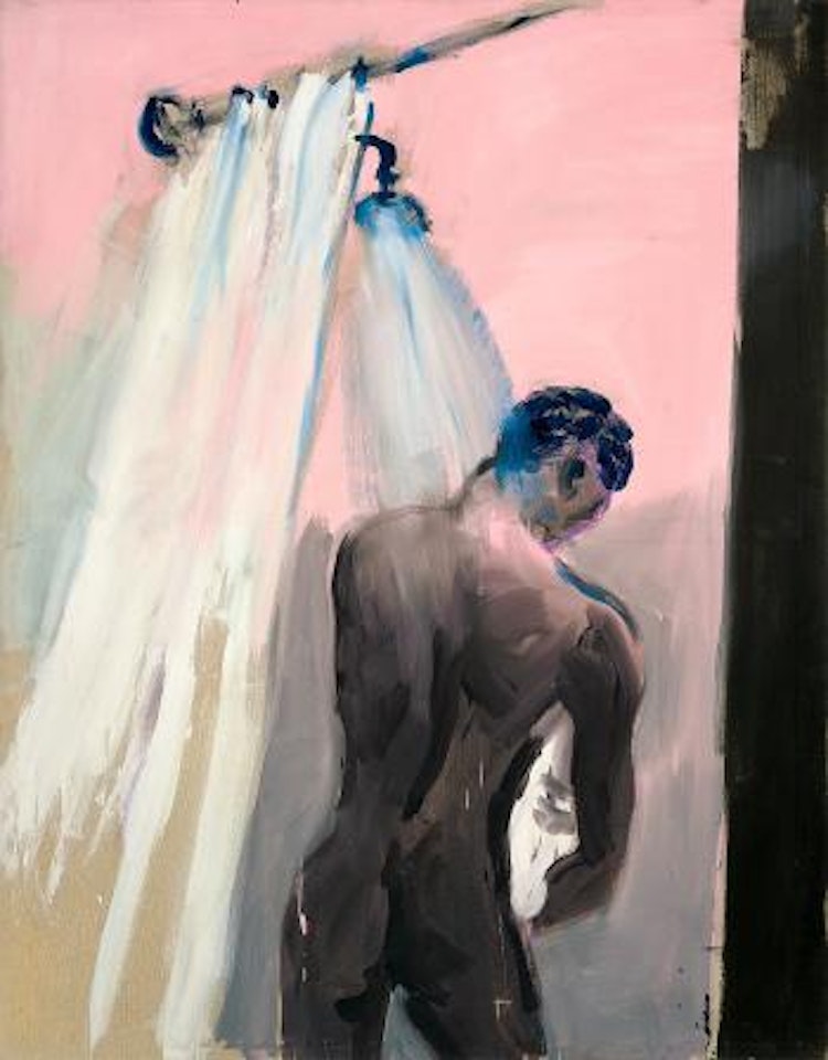 Mann in dusche by Rainer Fetting