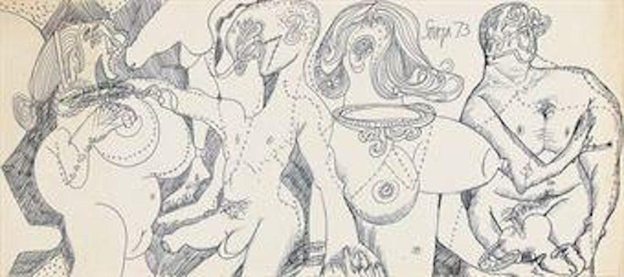 Untitled (Group of Nudes) by Francis Newton Souza