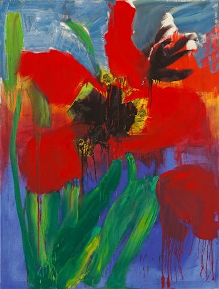 Rote tulpen by Rainer Fetting