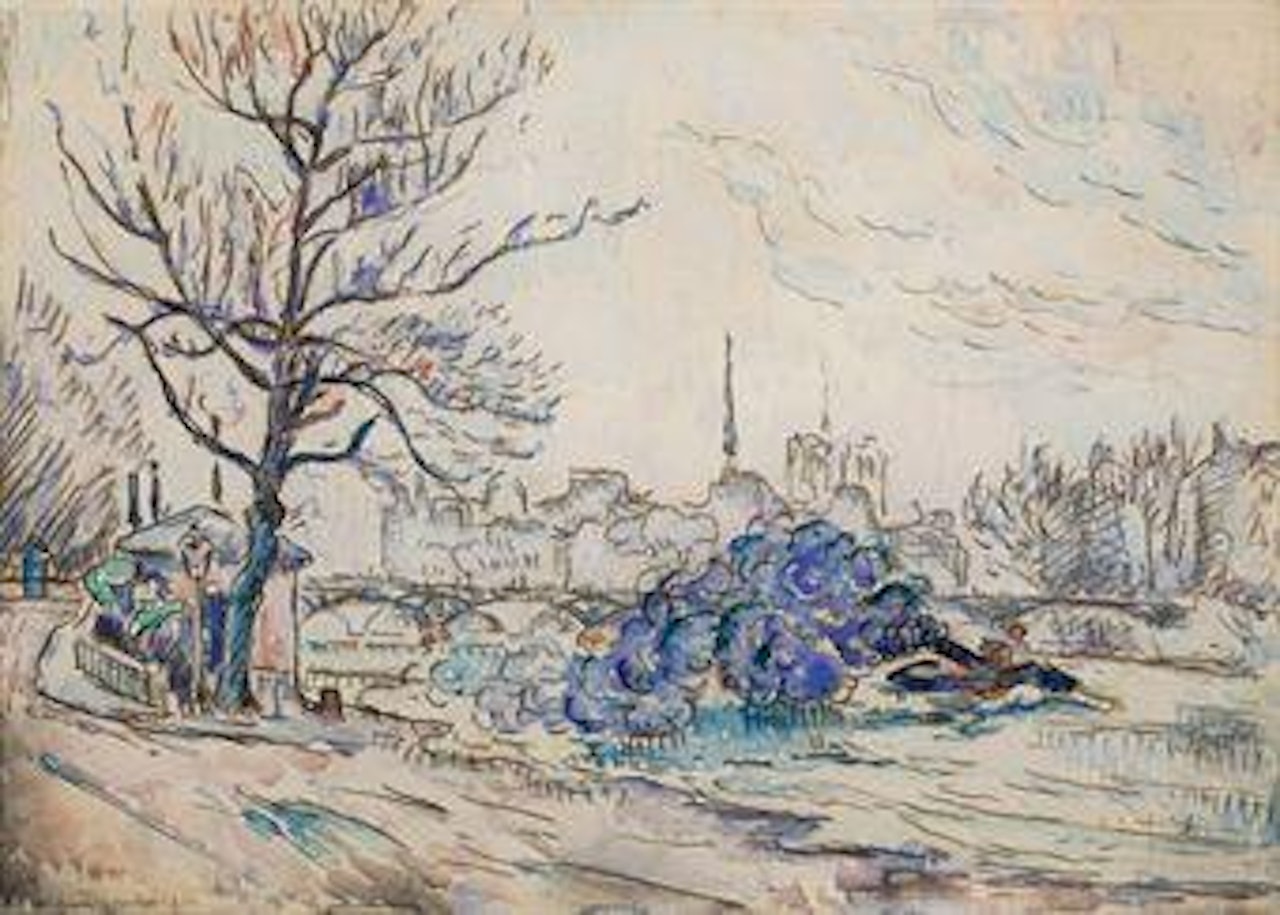 Le Pont des Arts à Paris by Paul Signac