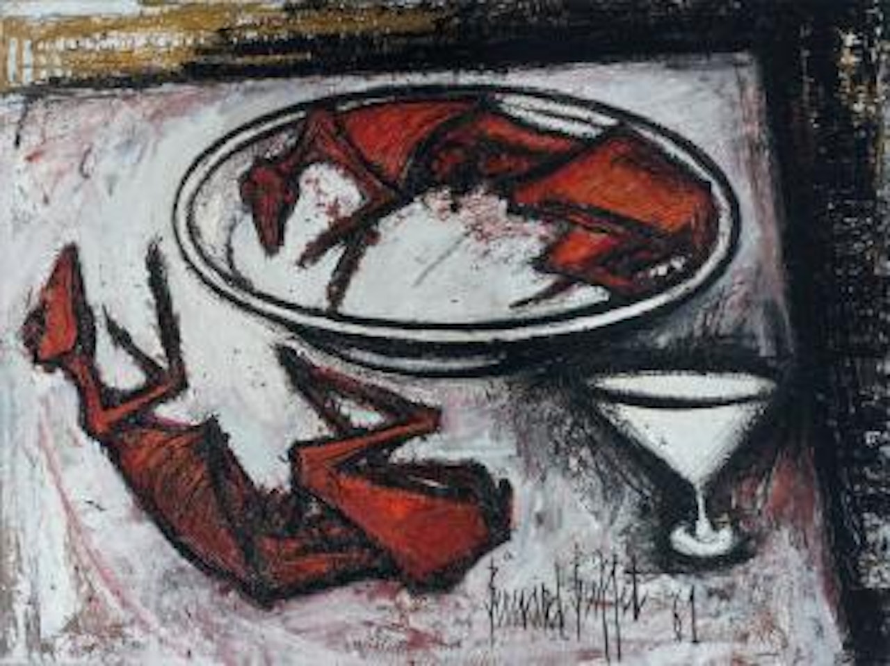 Nature morte aux lapins by Bernard Buffet