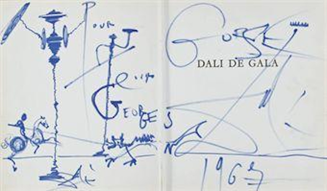 Don Quichotte, Saint-Georges et le dragon dans R. Descharnes, 'Dalí de Gala', Lausanne, 1962 by Salvador Dali