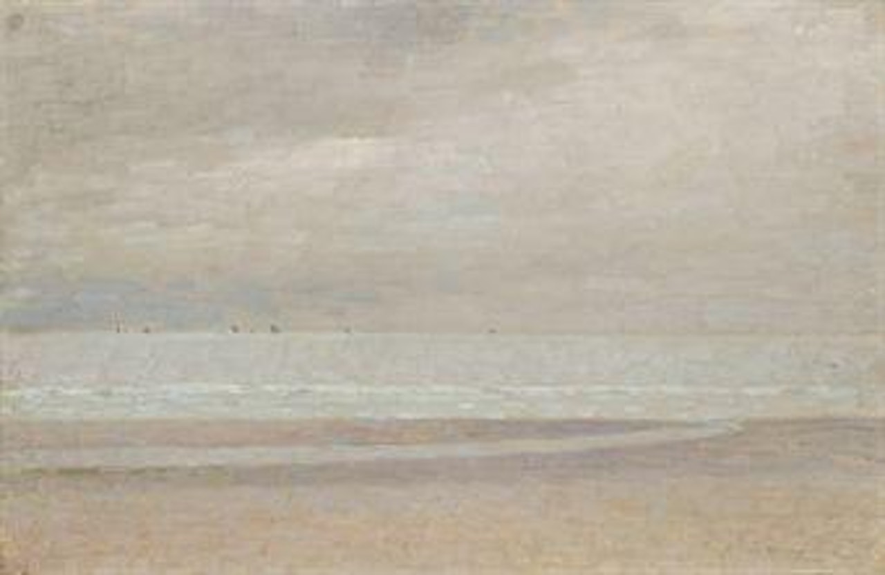 Voiliers sur la mer dans le lointain by Henri Le Sidaner