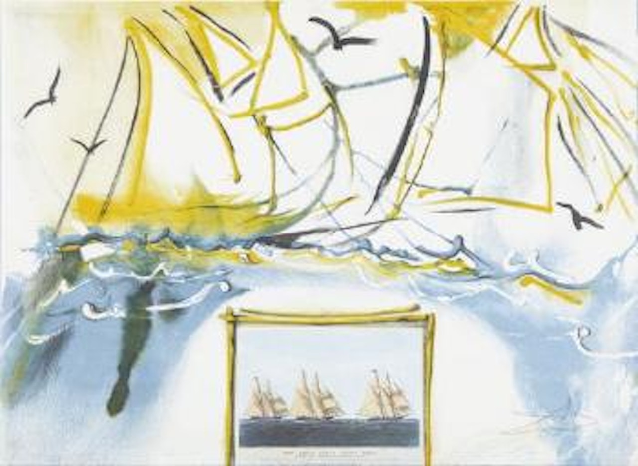 Currier & Ives series: American Yachting Scene by Salvador Dali