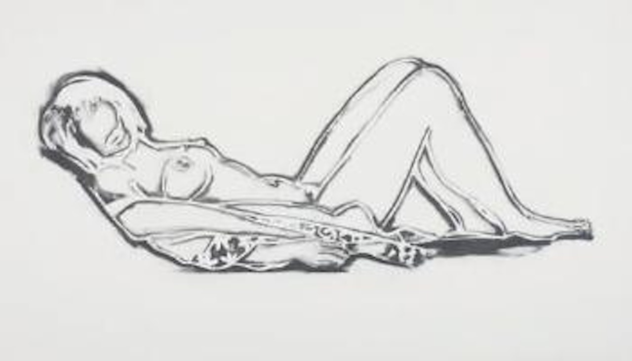 Monica Lying Down on Robe by Tom Wesselmann