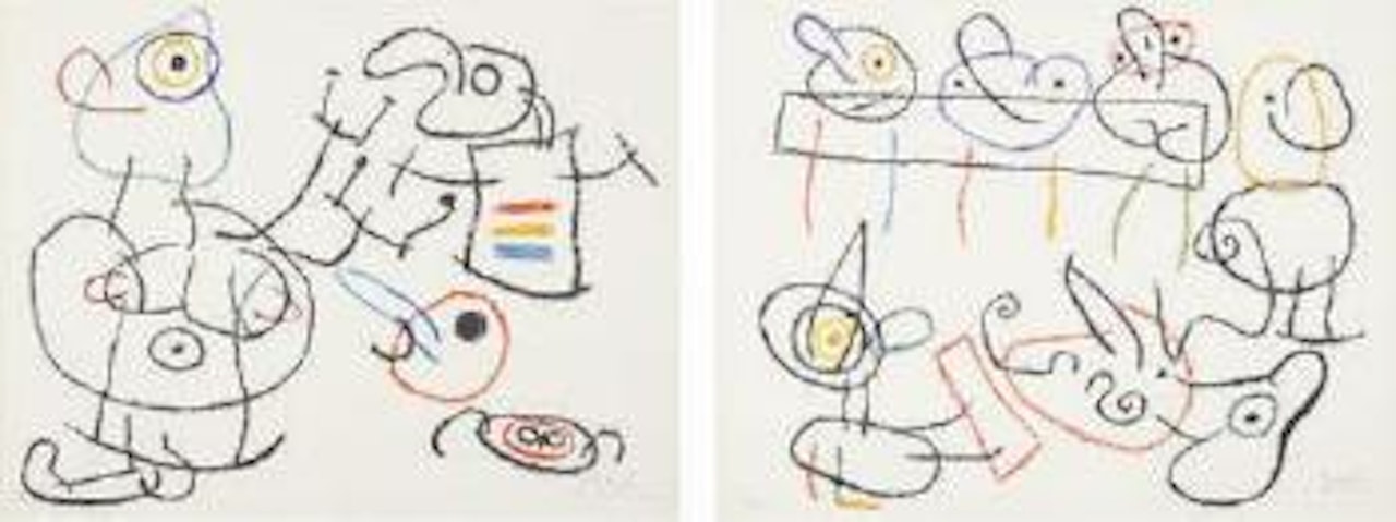 Ubu aux Baléares: plates 2 and 5 by Joan Miró