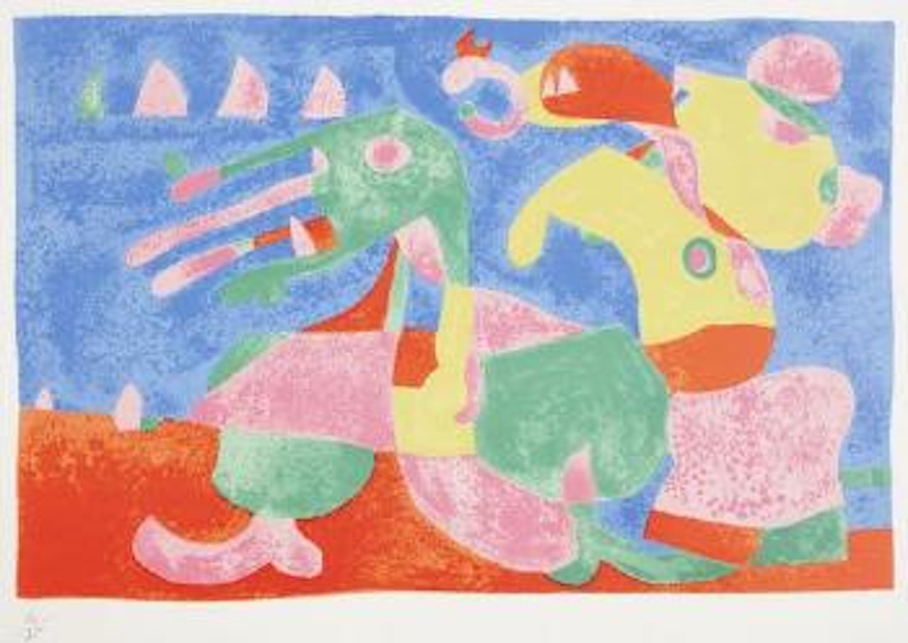 Suites pour Ubu Roi series: plate 8 (color plate) by Joan Miró