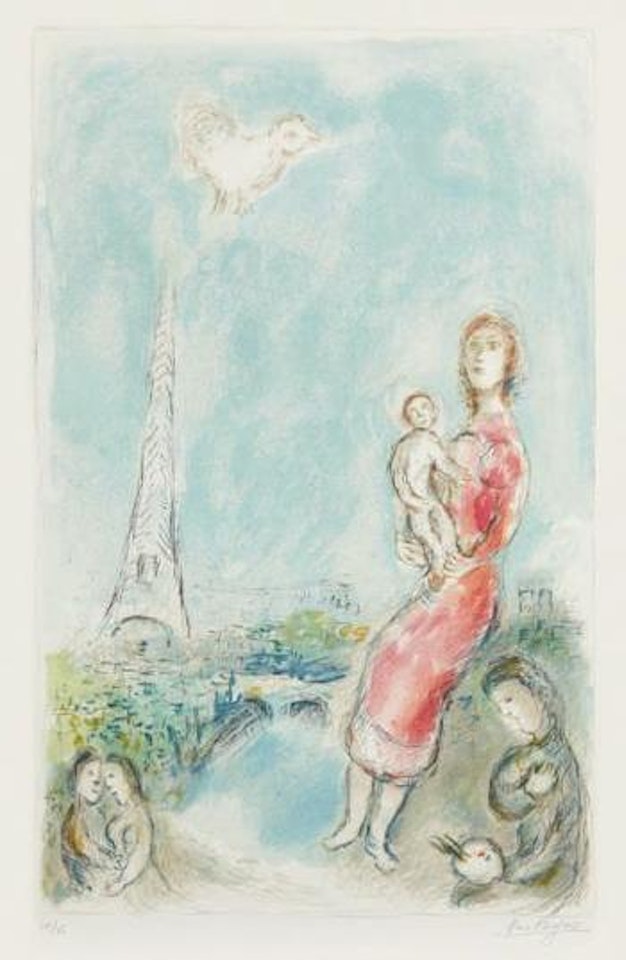 Maternité rouge by Marc Chagall