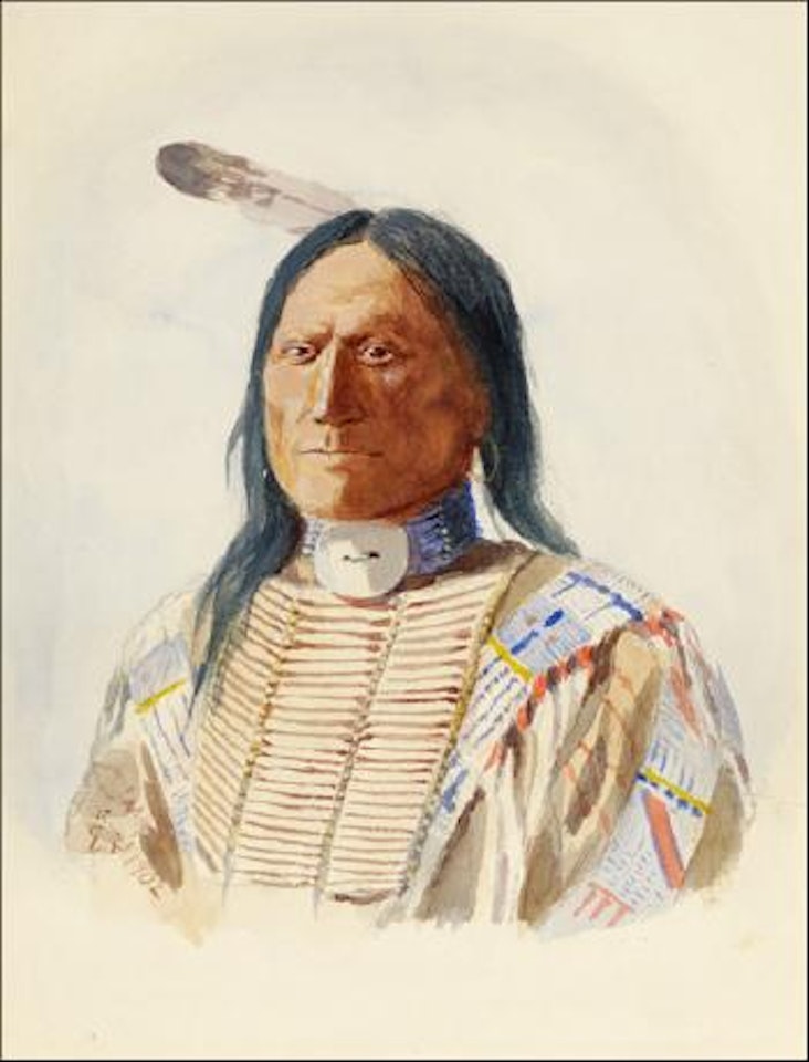 Indian portrait by Charles M Russell