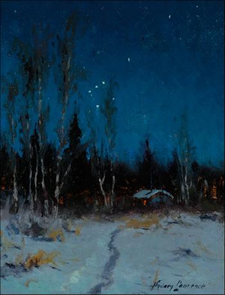 The starlit night, Anchorage, Alaska by Sydney Mortimer Laurence