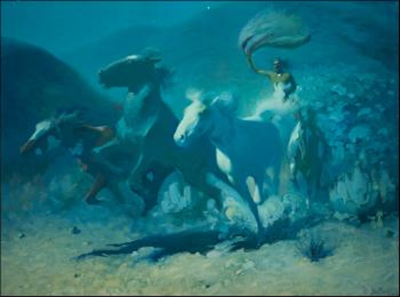 Moonlight stampede by Gerard Curtis Delano