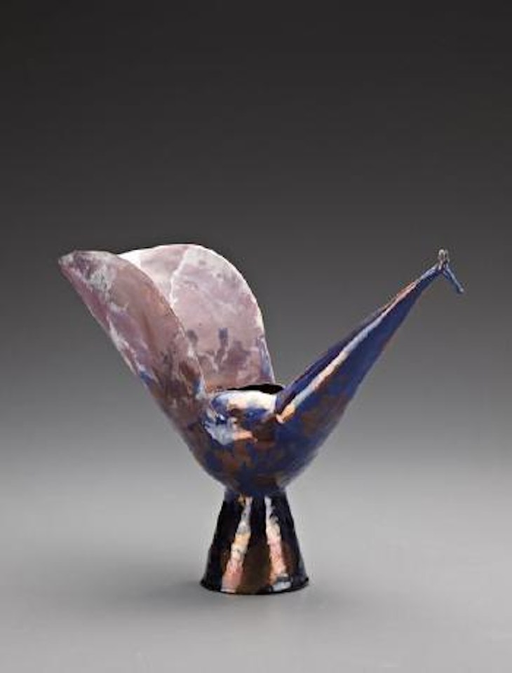 Peacock vase by Fausto Melotti