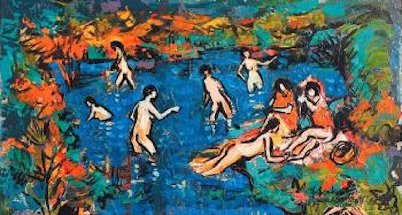 Limpopo bathers by Walter Battiss