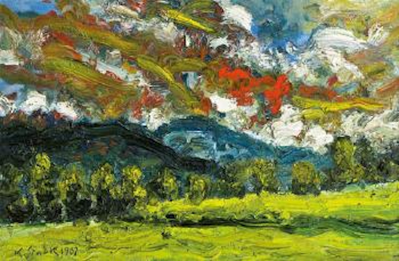 Abendwolken im Drautal by Karl Stark