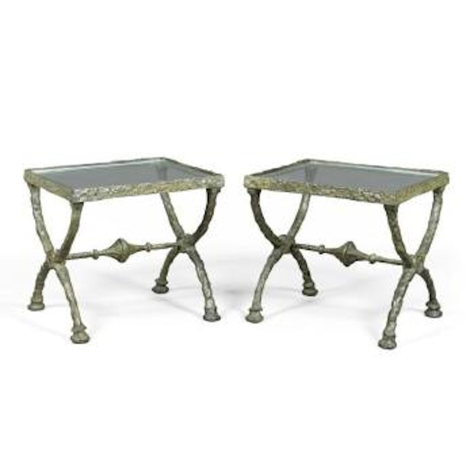 Tabouret En X (A Pair) by Diego Giacometti