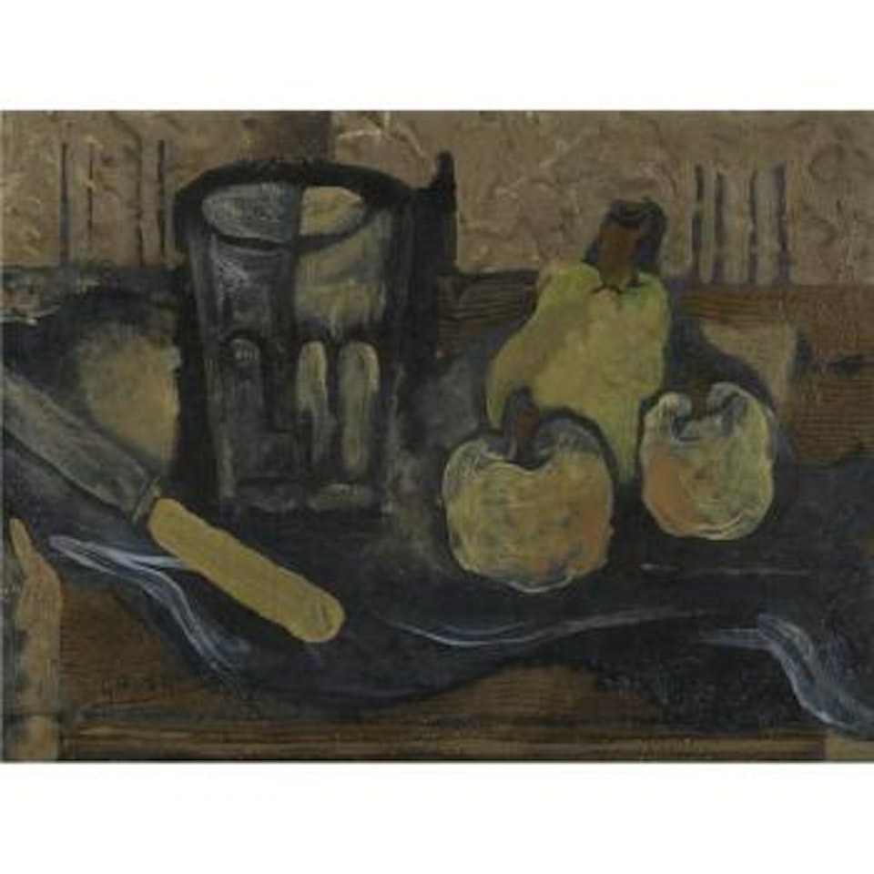 Verre, Fruits Et Couteau by Georges Braque