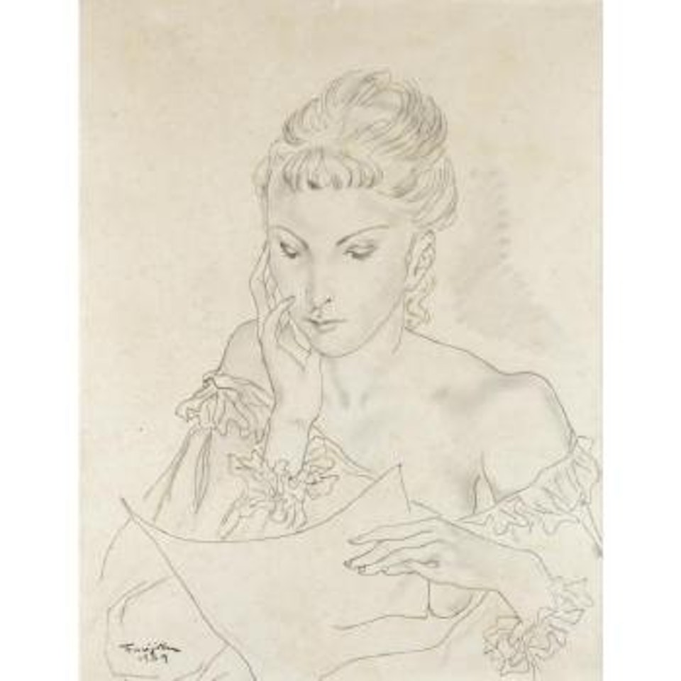 La Lettre by Leonard Tsuguharu Foujita