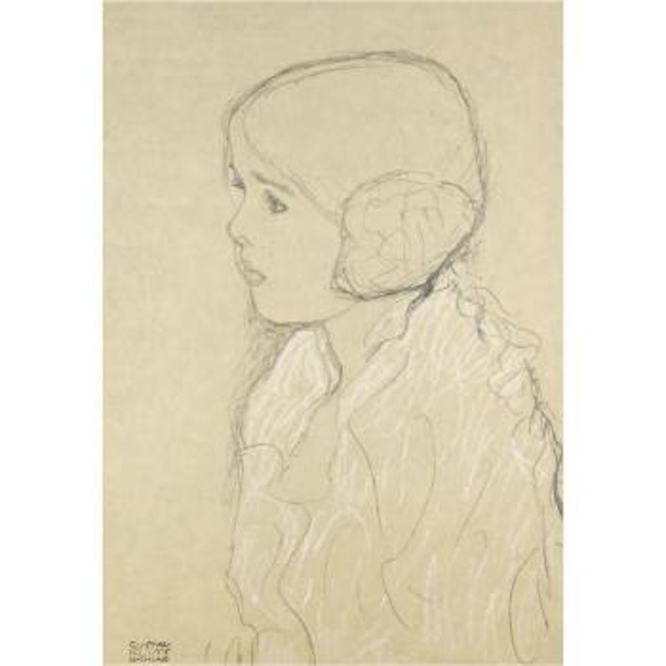 Mädchenbrustbild Nach Links (Bust Of A Girl In Profile) by Gustav Klimt