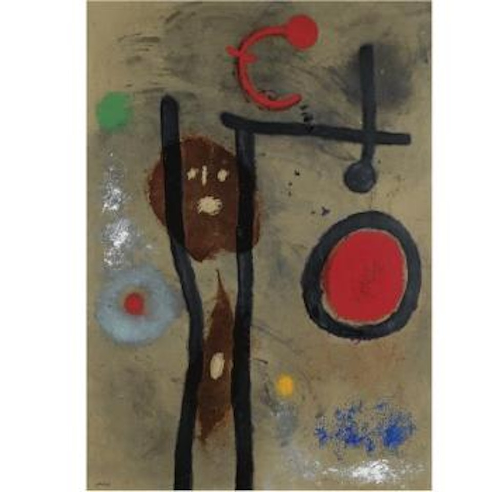 Femme Et Oiseaux Devant Le Soleil by Joan Miró