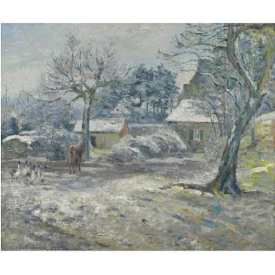 Ferme À Montfoucault, Neige by Camille Pissarro
