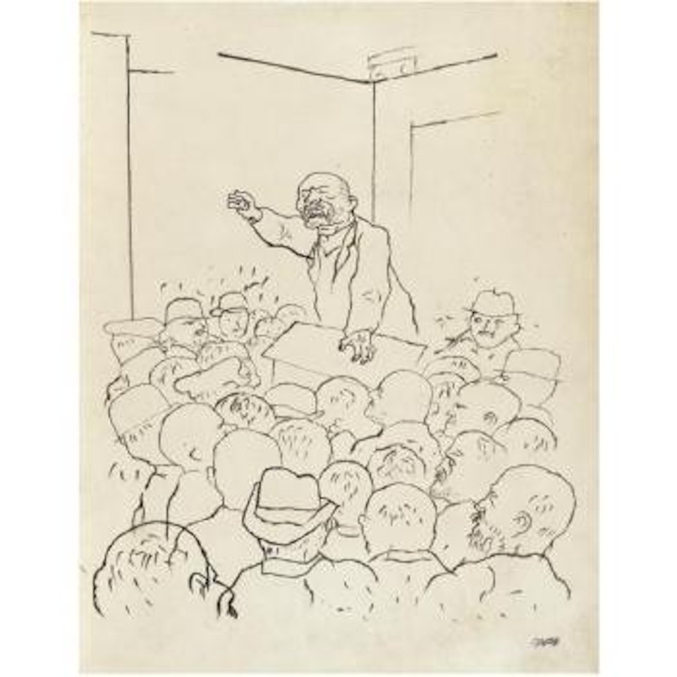 Arbeiterversammlung (Workers' Convention) by George Grosz