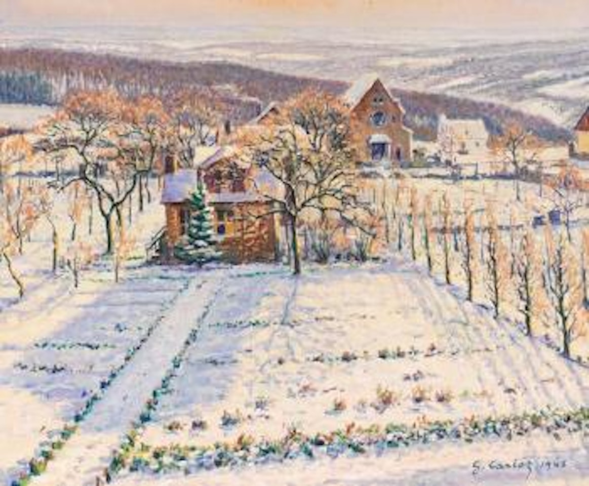 Landschaft im Winter by Gustave Cariot