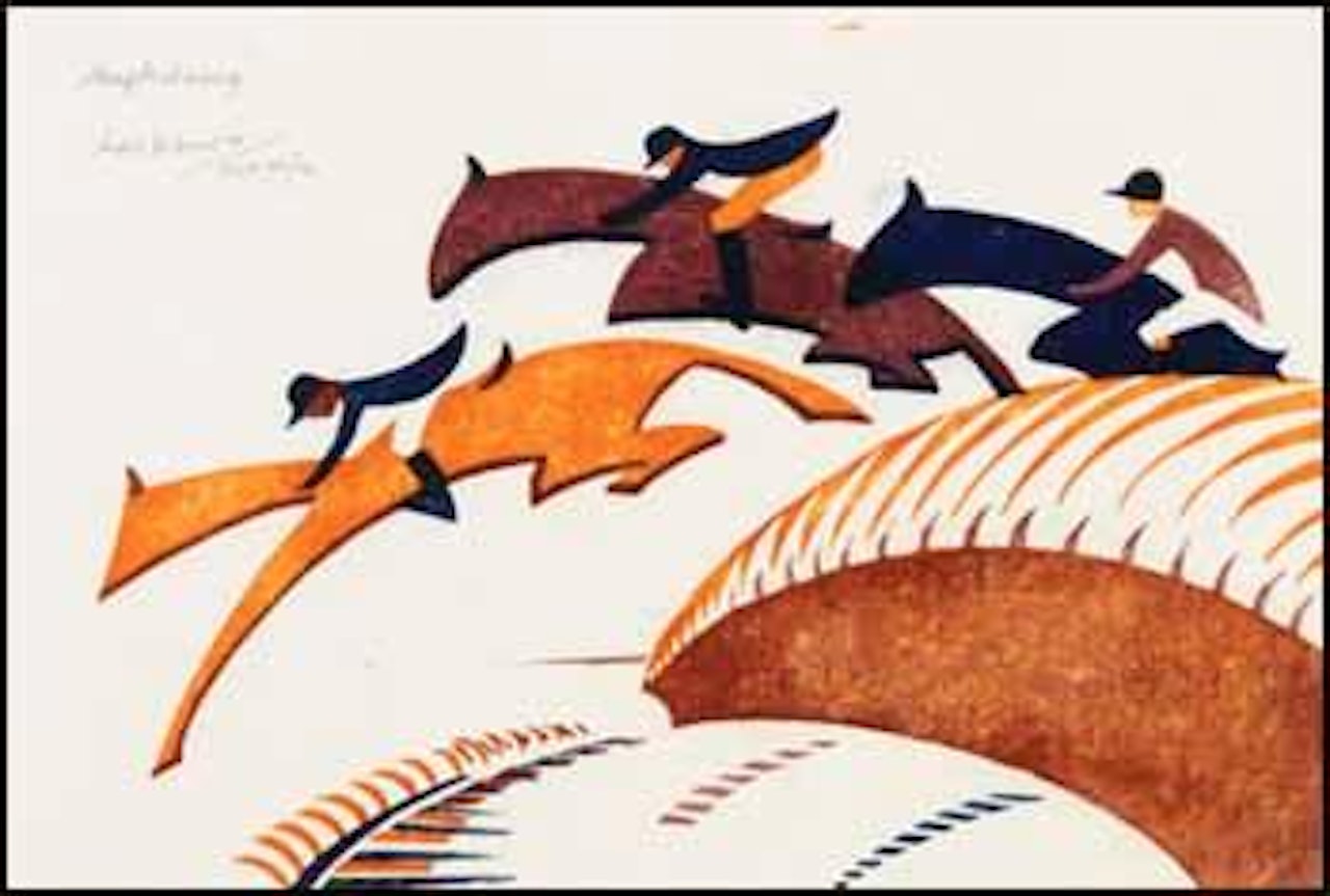 Steeplechasing by Sybil Andrews