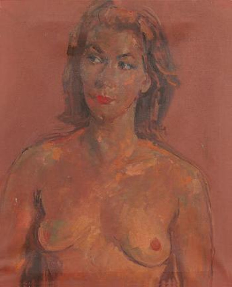 Portrait of a nude with auburn hair by Augustus Edwin John