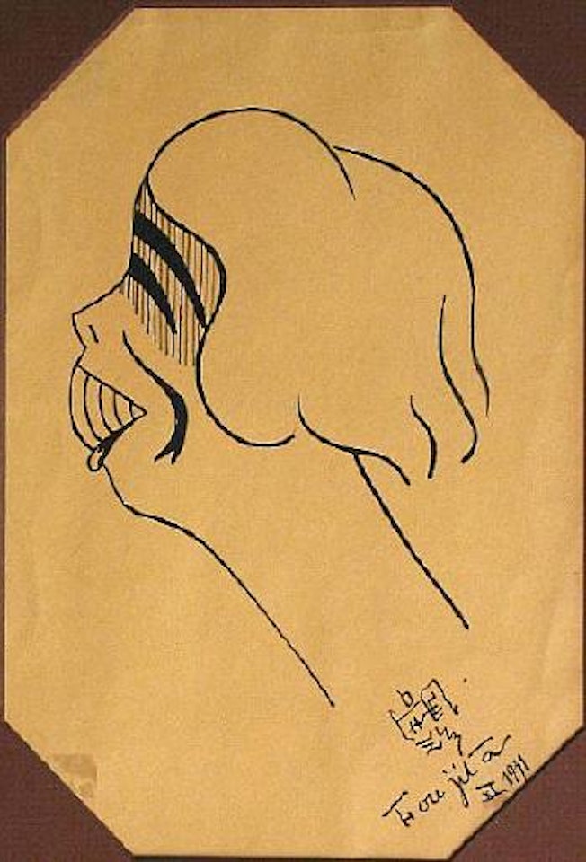 Female in profile by Leonard Tsuguharu Foujita