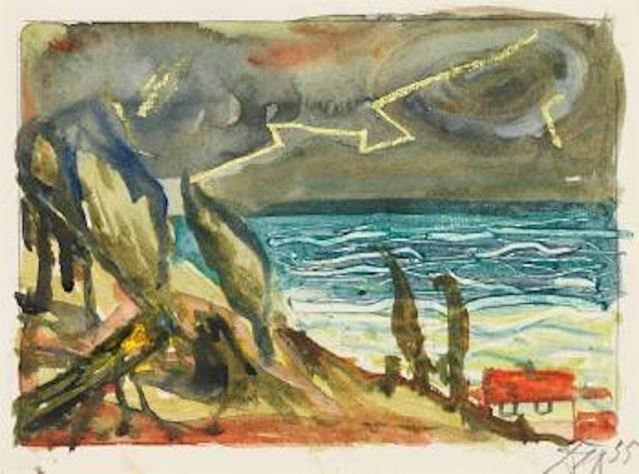 Gewitter am See by Otto Dix