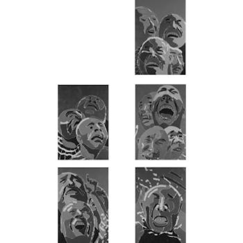 Face (Five Works) by Fang Lijun
