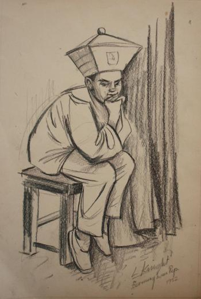 A character in Birmingham repertory by Laura Knight