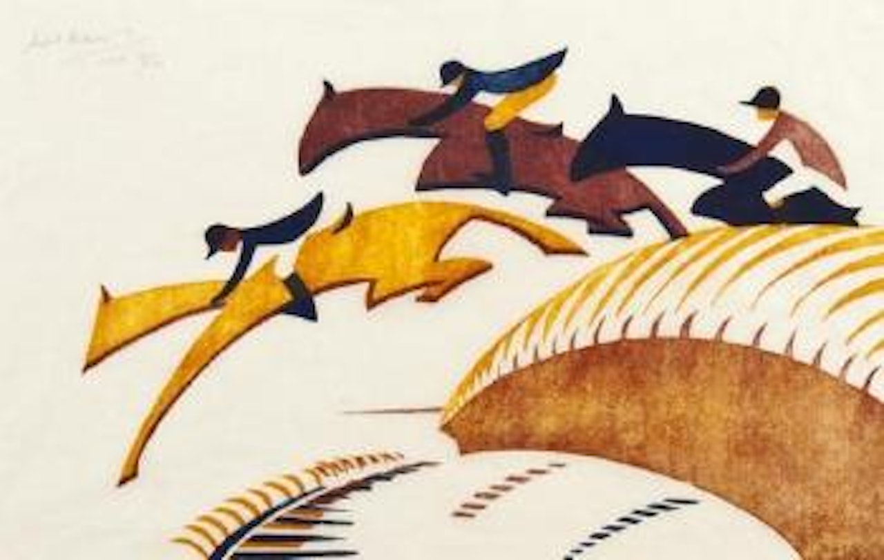 Steeplechasing by Sybil Andrews